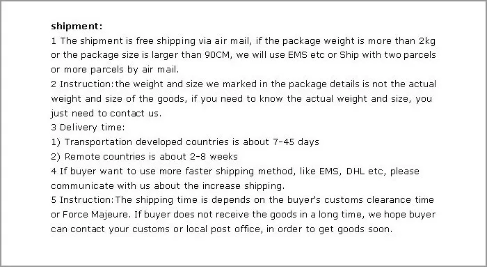 shipment