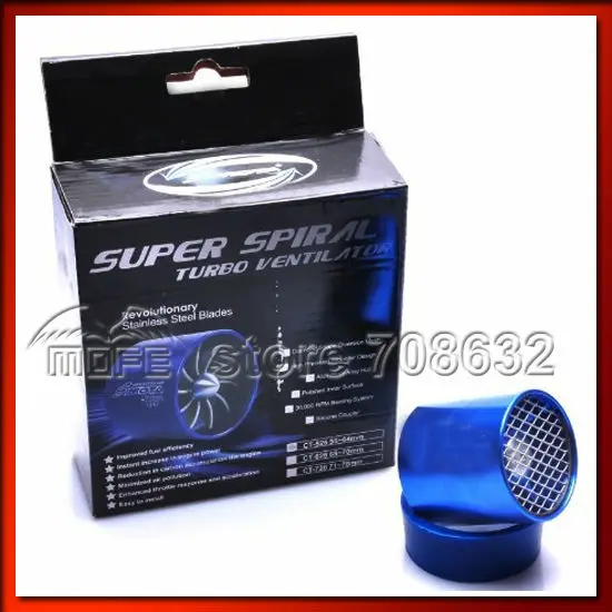 2 Inch TORNADO INTAKE TURBONATOR FAN GAS FUEL SAVER With MESH 6
