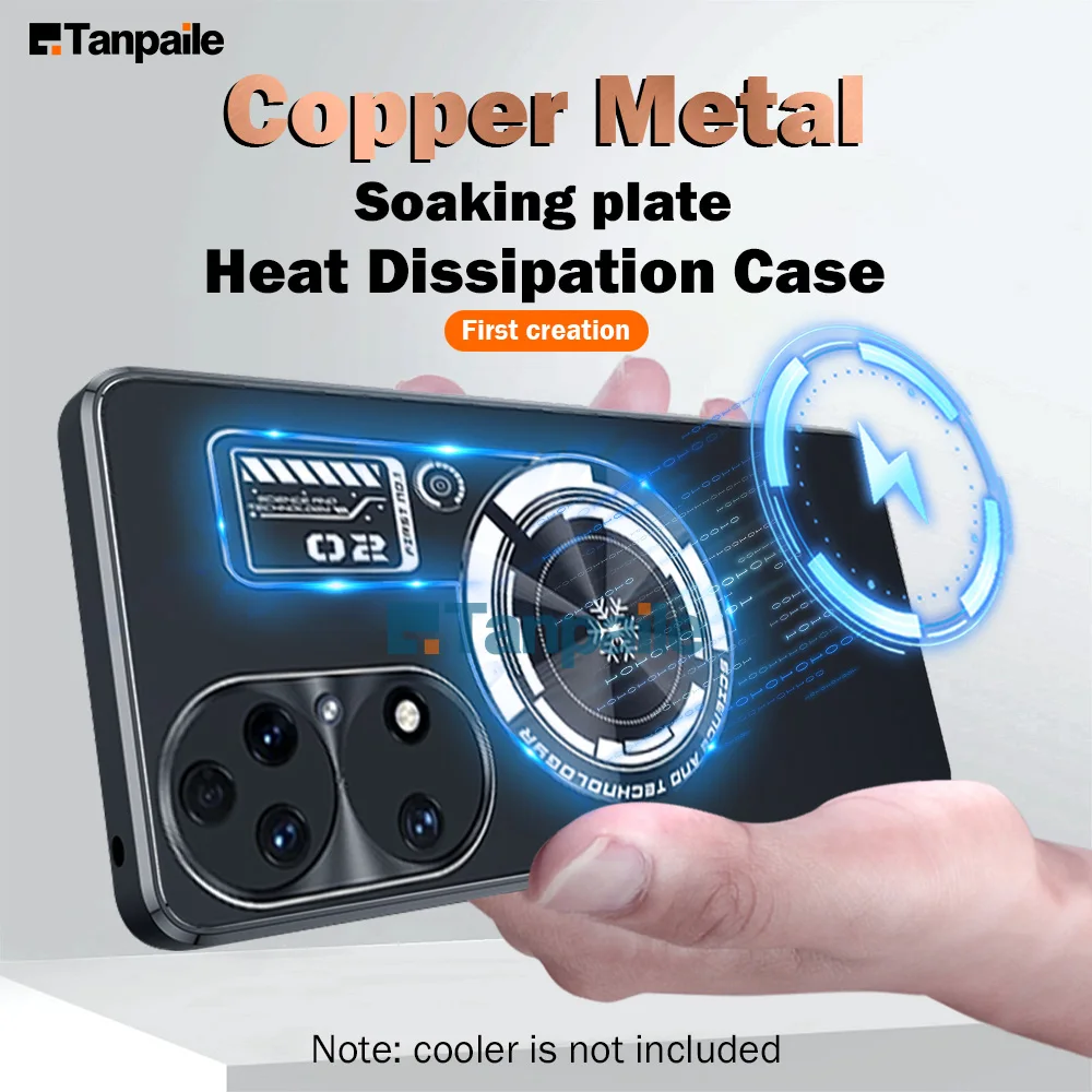 

Magnetic Cooling Phone Case For Huawei P50 Honor Magic 5 4 Pro Mate 50 Nova Shockproof Copper Heat Dissipation Metal Back Cover