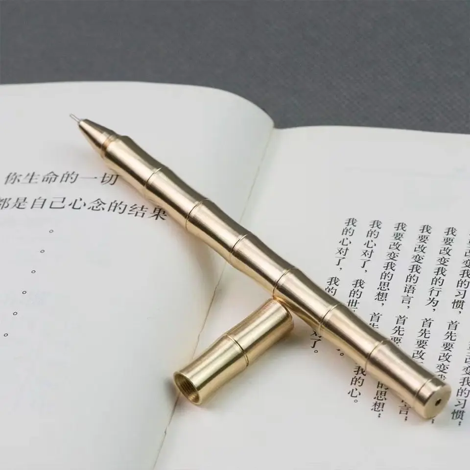 

Signature Ballpoint Pen Brass Fine Body Rollerball Pen Luxury Gifts School Students Office Metal Stationery Business Supplies