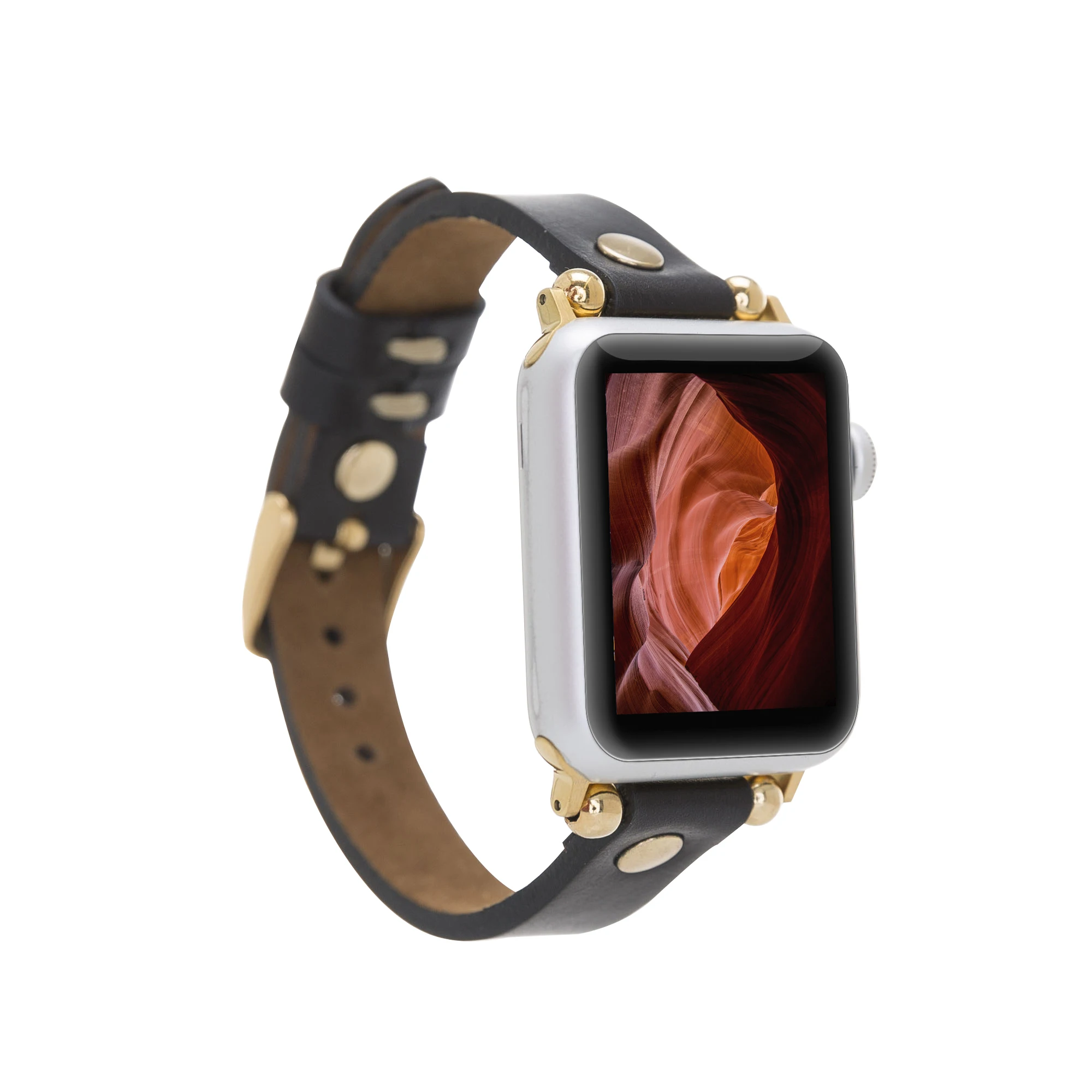 BOULETTA FERRO GOLD TROK Genuine Leather Handmade Watchband Cord for Apple iWatch 38-40-41-42-44-45mm Size and Connector Options
BOULETTA FERRO GOLD TROK Genuine Leather Handmade Watchband Cord for Apple iWatch 38-40-41-42-44-45mm Size and Connector Options