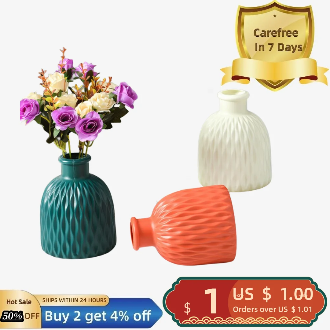 Flower Vase Unbreakable European Style Solid Color Modern Round Opening Desktop Decoration Plastic Plant Vase Home Supplies Hous
Flower Vase Unbreakable European Style Solid Color Modern Round Opening Desktop Decoration Plastic Plant Vase Home Supplies Hous