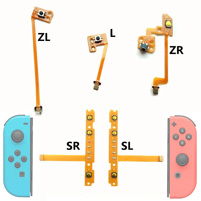 

5PCS Replacement SL SR ZR ZL L Right Left Button Key Ribbon Flex Cable for Nintendo Switch JoyCon NS Repair Part