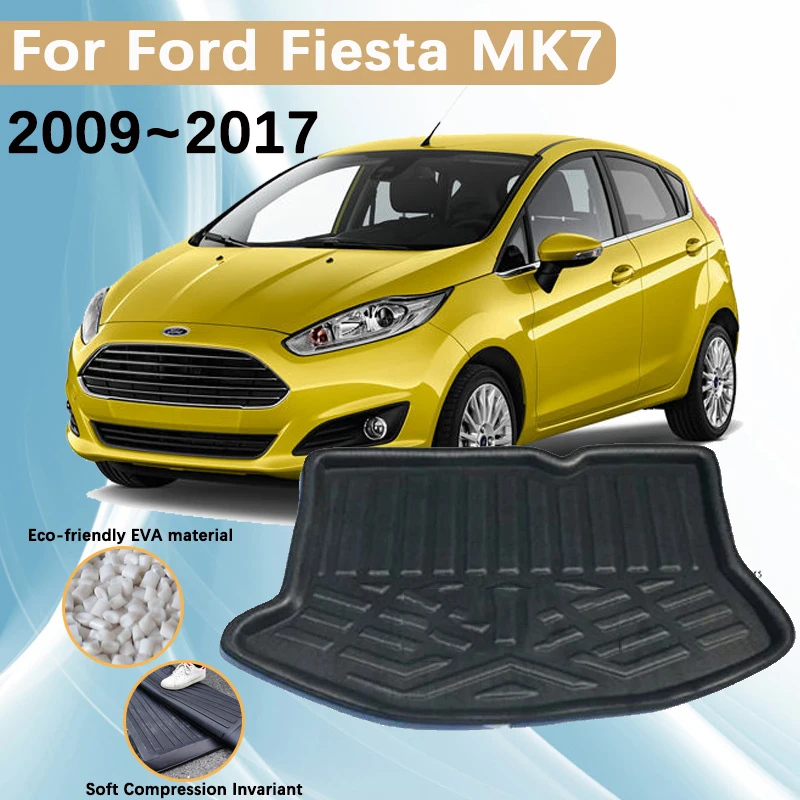 Коврики для багажника автомобиля Ford Fiesta MK7 7 2009 ~ 2017 хэтчбек, задний багажник, водонепроницаемый коврик для хранения, 3D аксессуары из ЭВА
Коврики для багажника автомобиля Ford Fiesta MK7 7 2009 ~ 2017 хэтчбек, задний багажник, водонепроницаемый коврик для хранения, 3D аксессуары из ЭВА