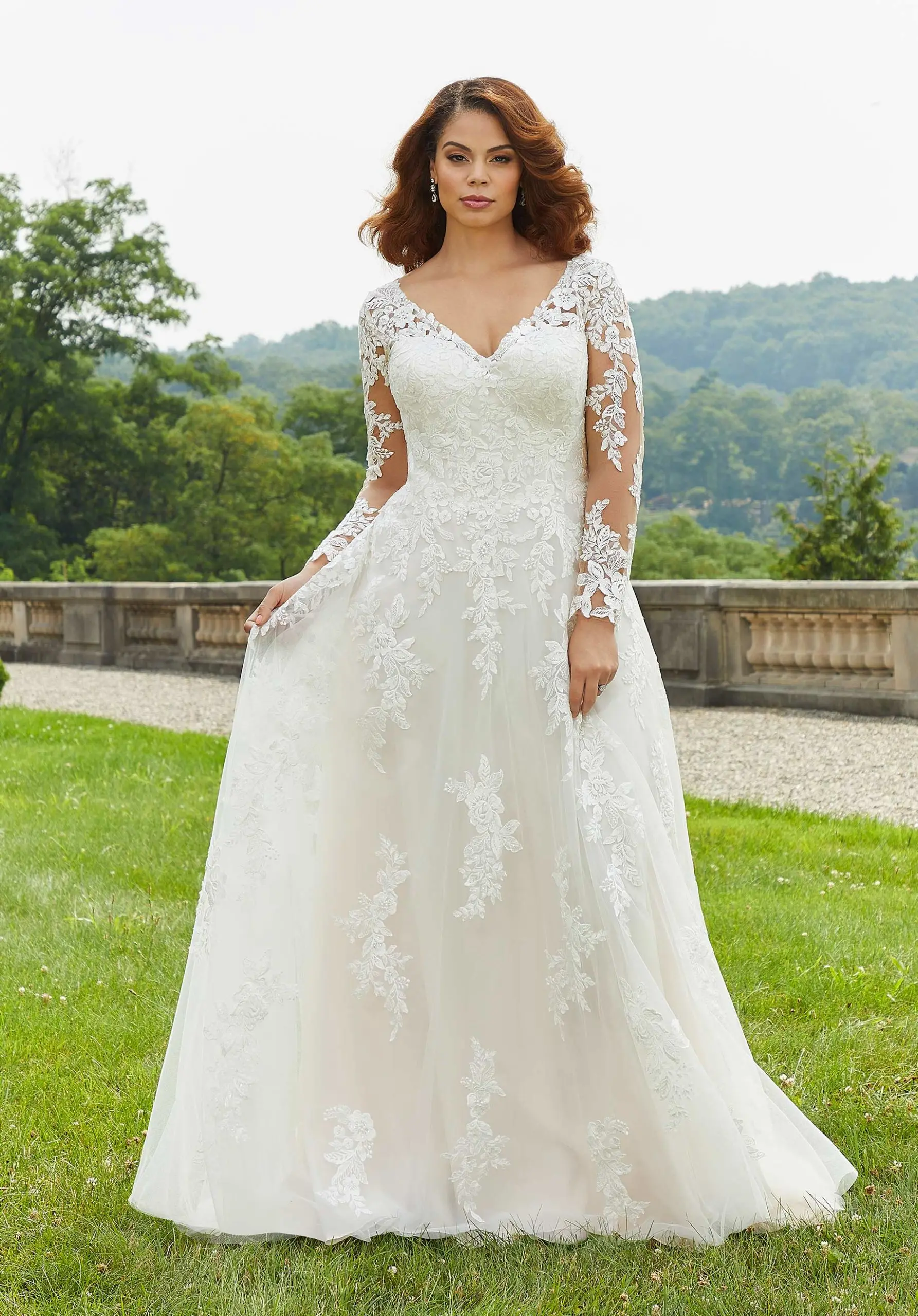 V-Neck Tulle Wedding Dresses Plus Size Long Sleeves Bride Gowns A-Line Lace Appliques Bridal Gowns Cutomize Made Robe De Mariee
V-Neck Tulle Wedding Dresses Plus Size Long Sleeves Bride Gowns A-Line Lace Appliques Bridal Gowns Cutomize Made Robe De Mariee