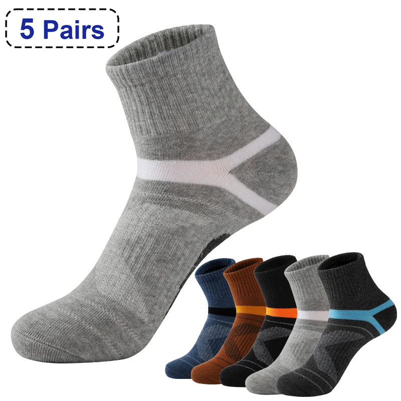 

High Quality 5 Pairs Lot Men Cotton Socks Black Sports Socks Casual Run Summer Socks Men Breathable Male Sock Sokken Size38-45