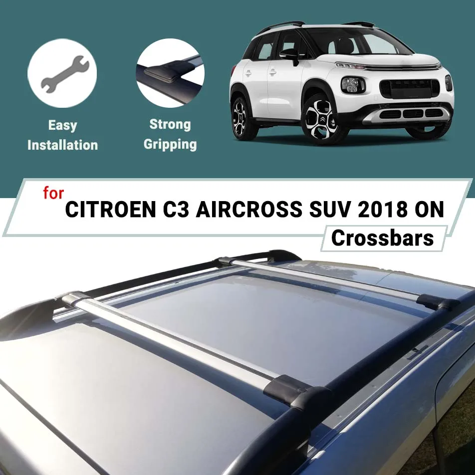 Стержни для CITROEN C3 AIRCROSS SUV 2018, поперечная рейка из алюминиевого сплава, багажник на крышу автомобиля, поперечная рейка для багажа
Стержни для CITROEN C3 AIRCROSS SUV 2018, поперечная рейка из алюминиевого сплава, багажник на крышу автомобиля, поперечная рейка для багажа