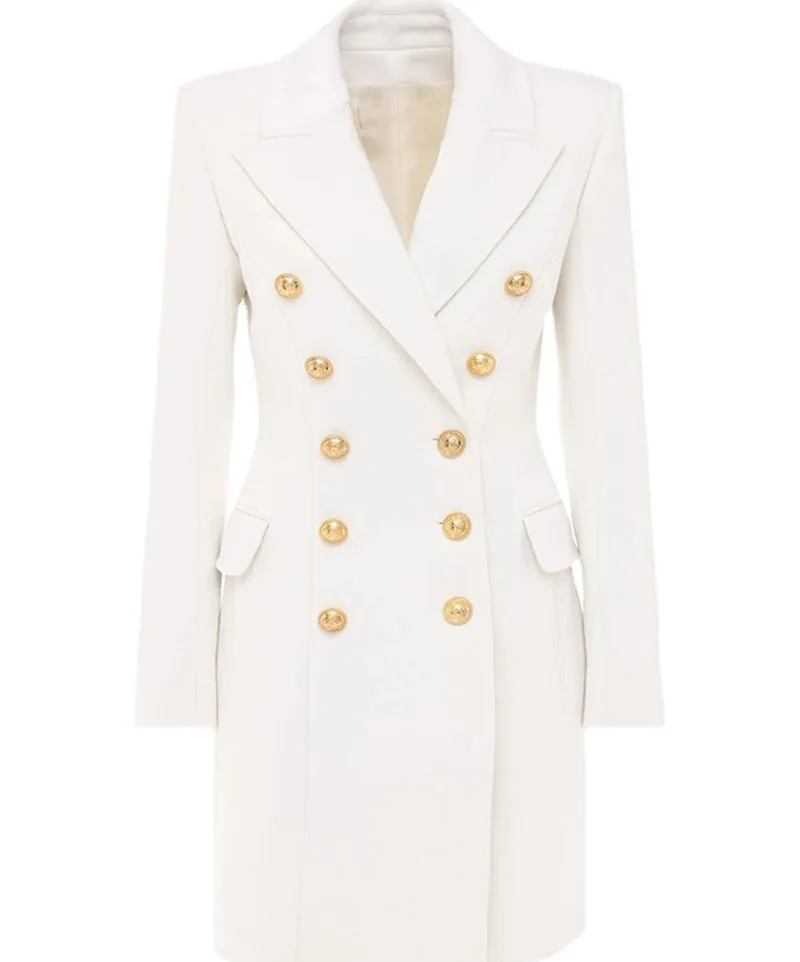 Новое женское двубортное белое шерстяное пальто, зимнее теплое пальто с длинным рукавом G7523 
Новое женское двубортное белое шерстяное пальто, зимнее теплое пальто с длинным рукавом G7523