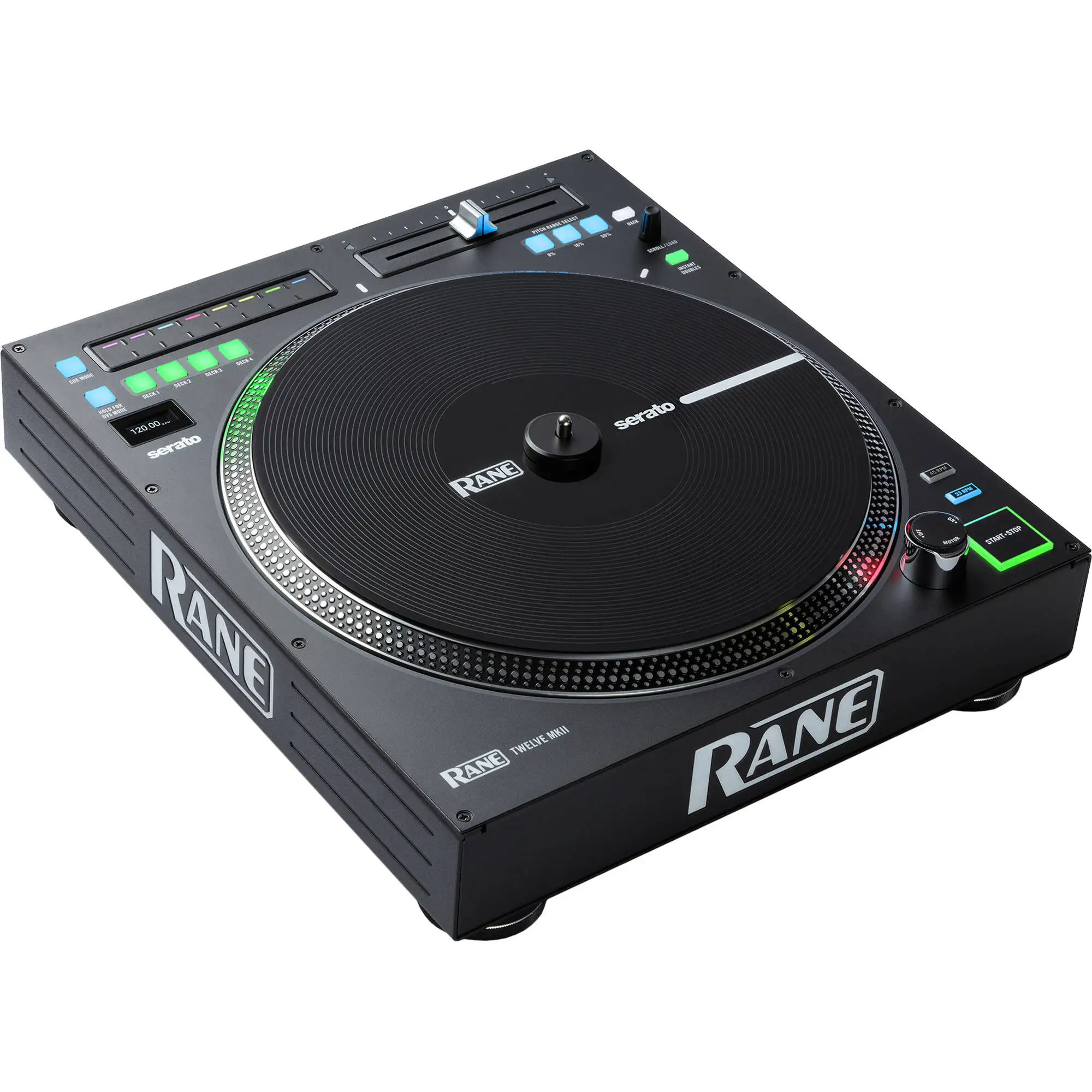 Совершенно новый моторизованный контроллер Rane TWELVE-MKII 12 с виниловым покрытием.
Совершенно новый моторизованный контроллер Rane TWELVE-MKII 12 с виниловым покрытием.