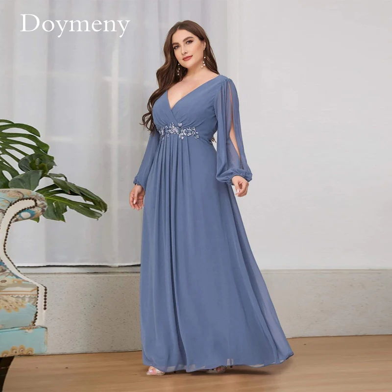 Doymeny 2024 Stylish Plus Size Chiffon Formal Evening Dresses with Long Lantern Sleeves Sequined Vestidos De Fiesta Elegantes
Doymeny 2024 Stylish Plus Size Chiffon Formal Evening Dresses with Long Lantern Sleeves Sequined Vestidos De Fiesta Elegantes