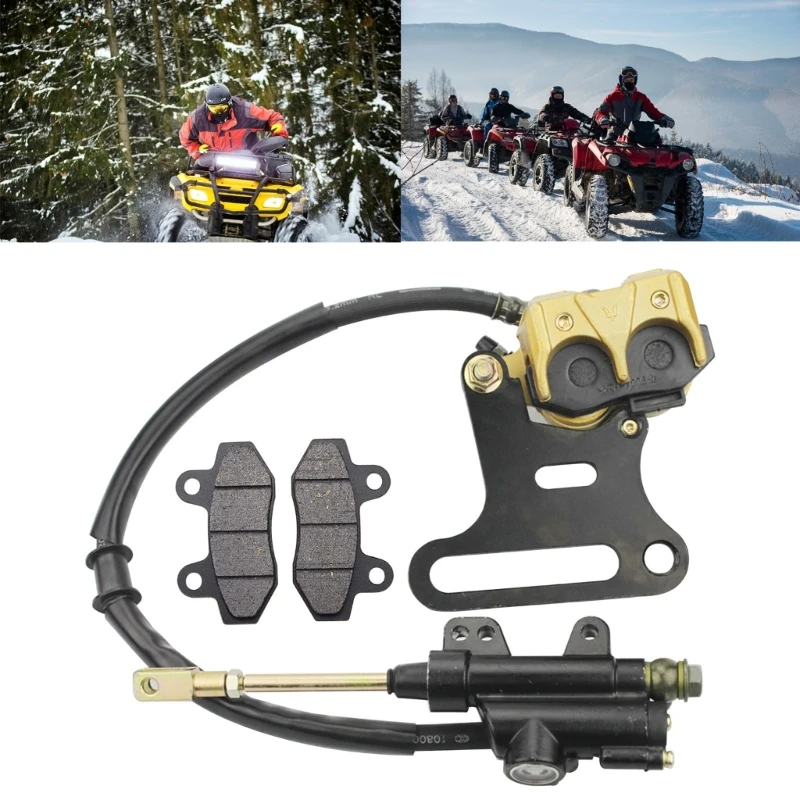 Rear Hydraulic Disc Brake System Caliper with Brake Pad Brake Assembly Mastered Cylinder for 70cc 110cc 125cc 150cc
Rear Hydraulic Disc Brake System Caliper with Brake Pad Brake Assembly Mastered Cylinder for 70cc 110cc 125cc 150cc