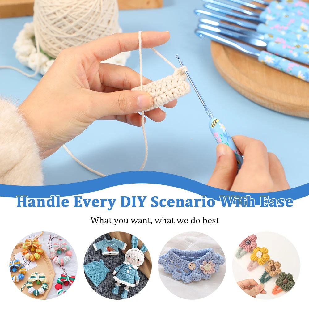 1Pcs/2.0-10.0mm Little Bee Print Crochet Hooks Crochet Needles for Beginners and Knitting Crocheting Yarn DIY Crafts Supplies 1Pcs/2.0-10.0mm Little Bee Print Crochet Hooks Crochet Needles for Beginners and Knitting Crocheting Yarn DIY Crafts Supplies