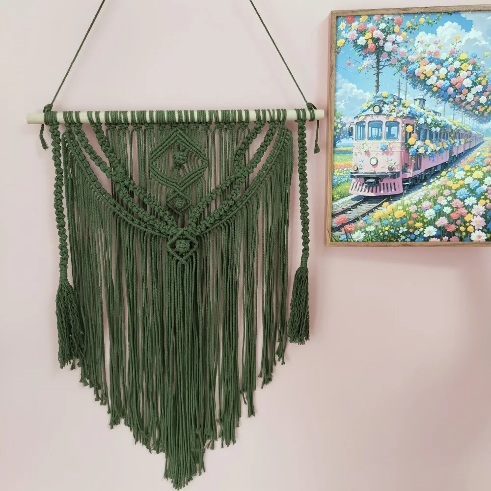 Fringe Tassel Macrame Tapestry - Handcrafted Boho Wall Art 11 A0b30c843353a430ea7ecdc07b09e6a90K