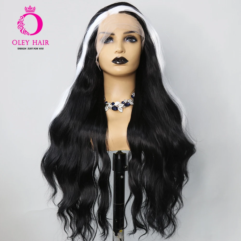 Black White Color Synthetic Loose Wave 13x4 Lace Front Wig Glueless Heat Resistant Drag Queen Cosplay Wigs For Women 180%
Black White Color Synthetic Loose Wave 13x4 Lace Front Wig Glueless Heat Resistant Drag Queen Cosplay Wigs For Women 180%