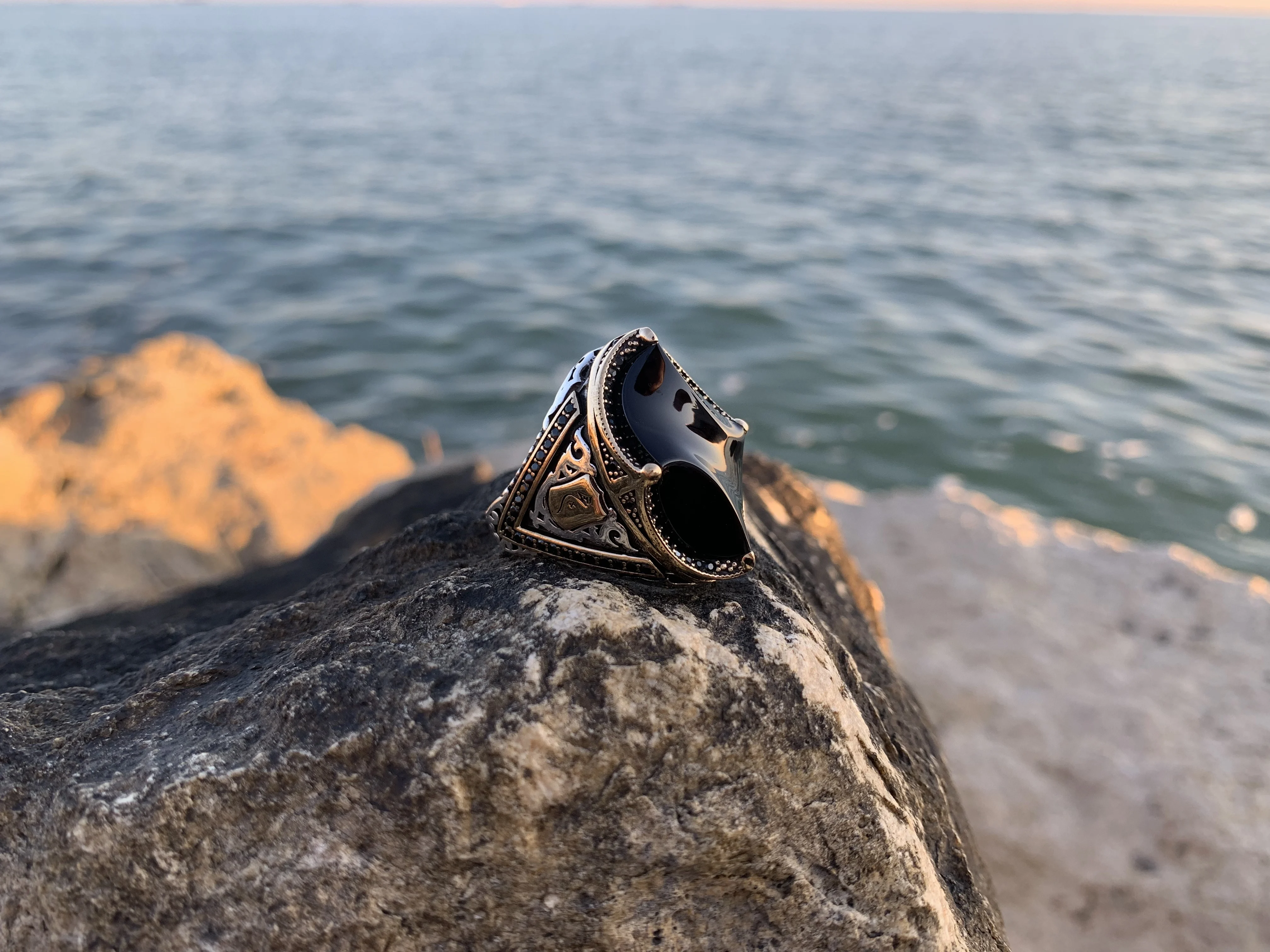 Sultan Series - Special Desing Silver Ring Black Catalin Stone Fashion Turkish Premium Quality Handmade Jawelery, gift,
Sultan Series - Special Desing Silver Ring Black Catalin Stone Fashion Turkish Premium Quality Handmade Jawelery, gift,