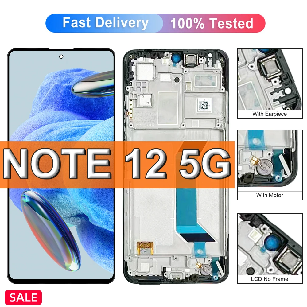 6.67" For Xiaomi Redmi Note 12 5G LCD Display Touch Digitizer Assembly For Redmi Note 12 22111317I, 22111317G Screen Replacement
6.67" For Xiaomi Redmi Note 12 5G LCD Display Touch Digitizer Assembly For Redmi Note 12 22111317I, 22111317G Screen Replacement