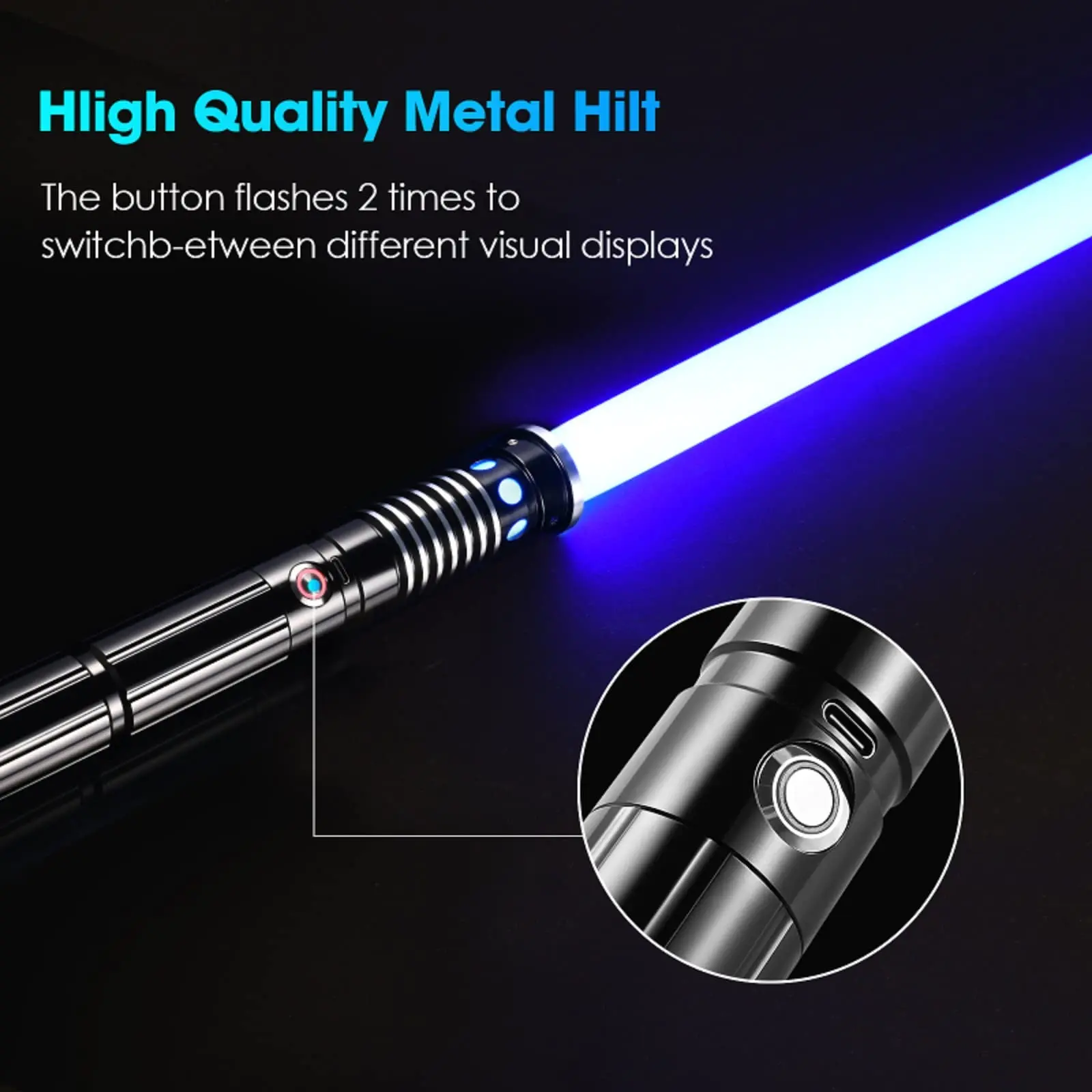 

2023 Upgrade Lightsaber Dueling RGB Laser Sword 15 Colors 12 Film Sound Smooth Swing Blaster Cosplay Luminous Kids Toys