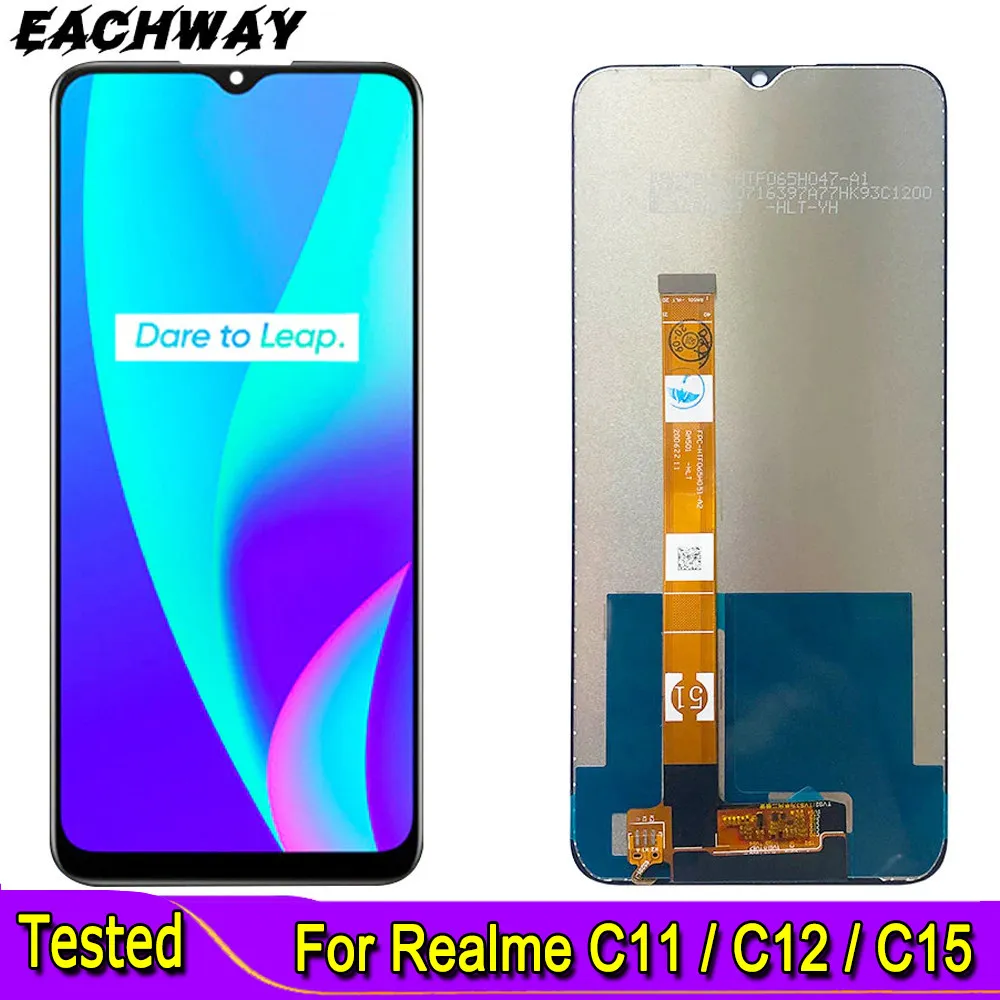 

ЖК-дисплей для OPPO Realme C11 C12 C15 RMX2185 RMX2180 RMX2189 Сенсорная панель дигитайзер Датчик в сборе для Realme C11 ЖК