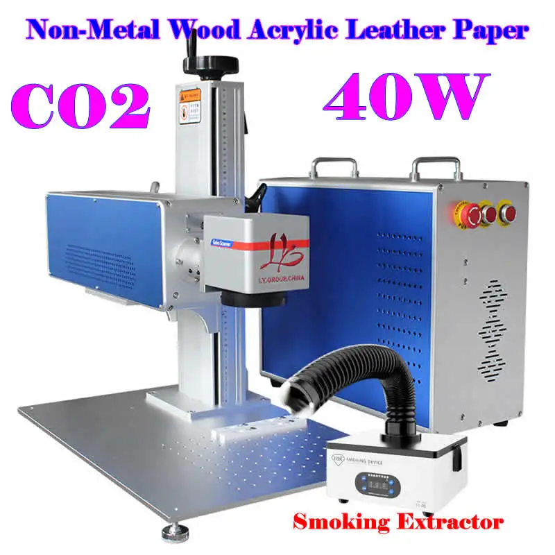 LY DAVI 40W CO2 Metal Pipe Laser Wood Marking Machine for Non-Metal Acrylic Leather Paper Woodworking with Smoking Extractor
LY DAVI 40W CO2 Metal Pipe Laser Wood Marking Machine for Non-Metal Acrylic Leather Paper Woodworking with Smoking Extractor