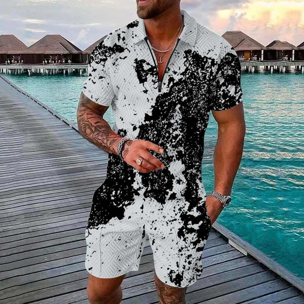 2023 Men'S New Summer Hot Color V-Neck Zipper Short-Sleeved Polo Shirt + Shorts Two-Piece Men'S Casual Breathable Suit
2023 Men'S New Summer Hot Color V-Neck Zipper Short-Sleeved Polo Shirt + Shorts Two-Piece Men'S Casual Breathable Suit