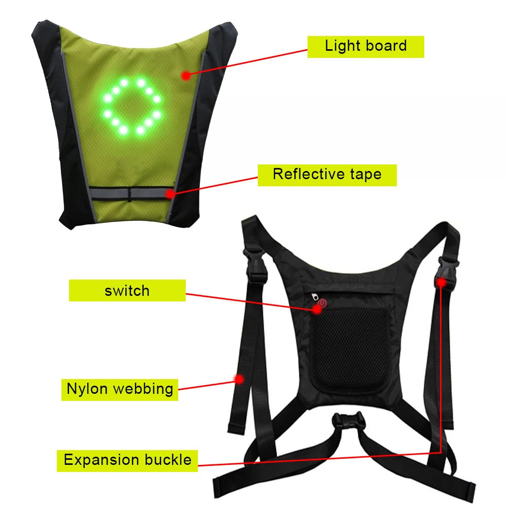 New LED Wireless Cycling Vest 20L MTB Bike Bag Safety LED Turn Signal Light Vest Bicycle Reflective Warning Vests With Remo 4 Mallzona A14b761d97bfe4a8c89f30c23dd9fc77dO New LED Wireless Cycling Vest 20L MTB Bike Bag Safety LED Turn Signal Light Vest Bicycle Reflective Warning Vests With Remo Mallzona