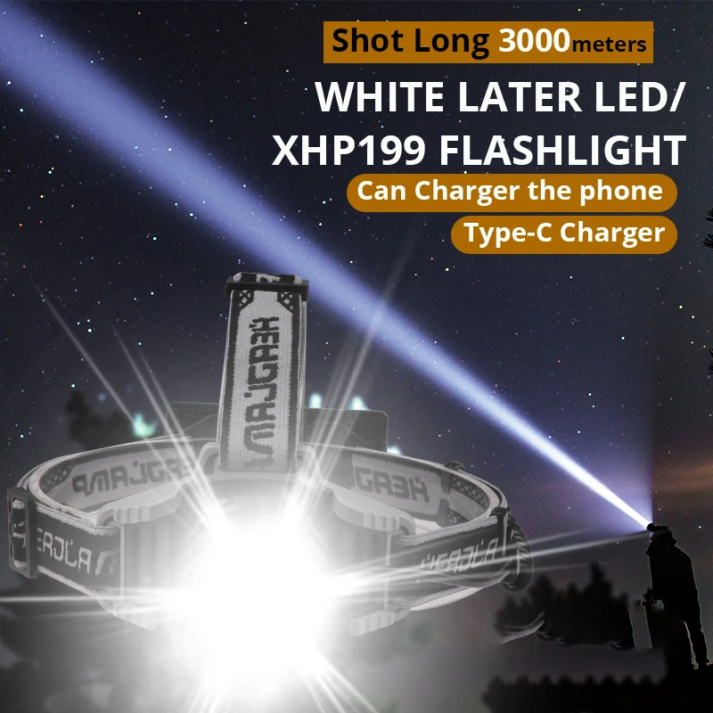 Newest 3000 Meters Power LED Headlamp Fishing Headlight Zoomable Type C Waterproof Lantern 8000000 LUMS Adventure Camping Lights
Newest 3000 Meters Power LED Headlamp Fishing Headlight Zoomable Type C Waterproof Lantern 8000000 LUMS Adventure Camping Lights