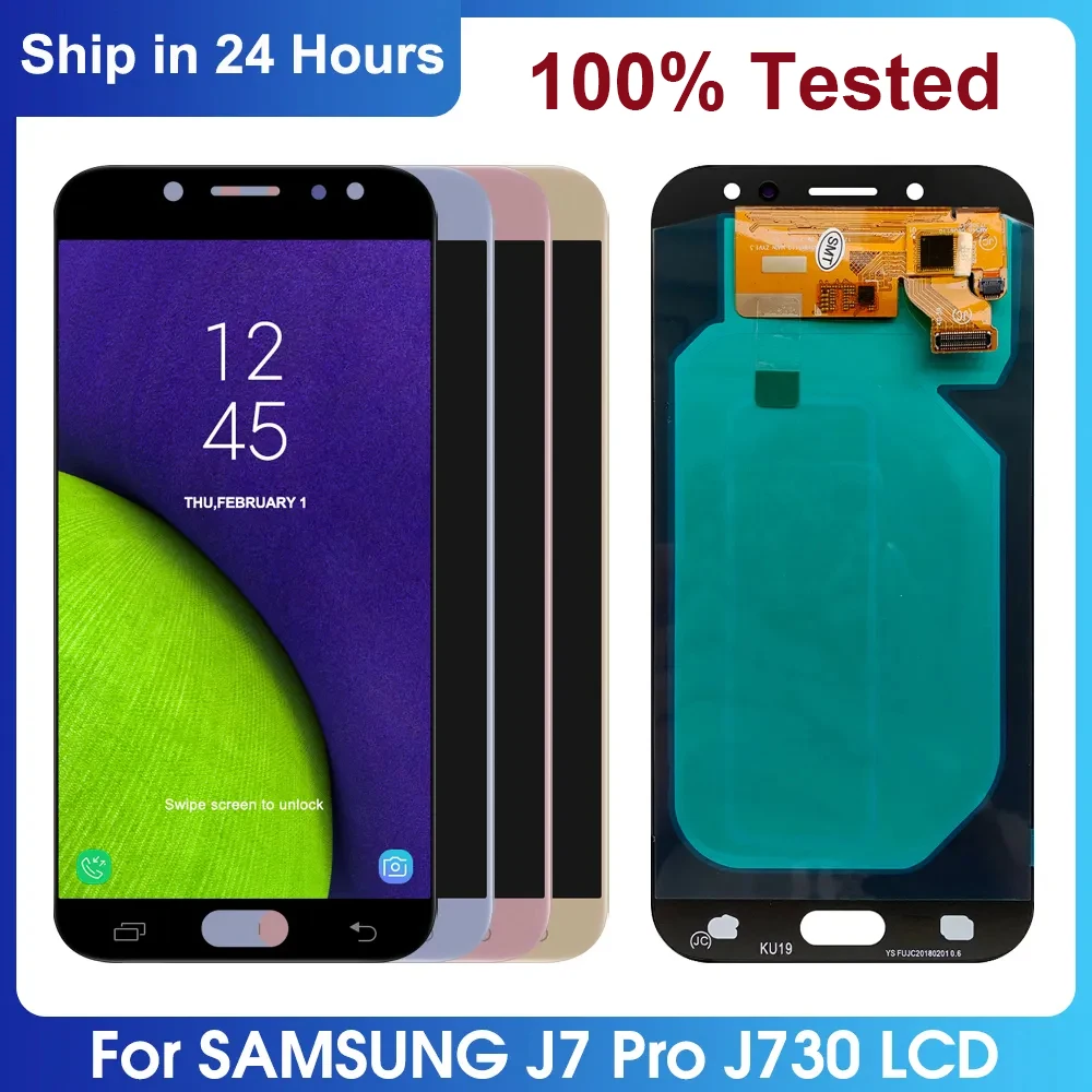 

5.5" Super AMOLED For Samsung Galaxy J7 Pro LCD Display Touch Screen Digitizer Assembly For SamsungJ7 2017 J730 J730F Screen