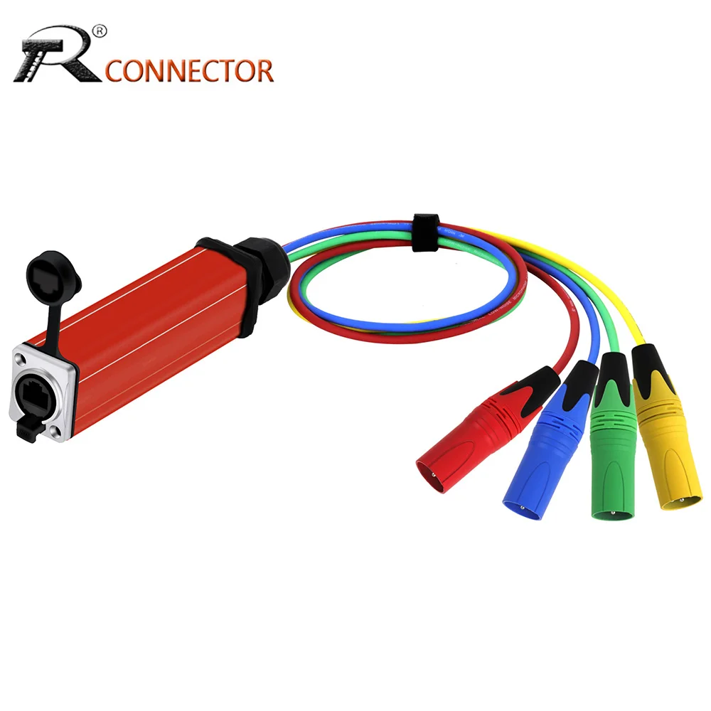 4 Channel 3Pin XLR to RJ45 CAT5 Network Receiver Audio Extension Cable for Live Stage, Sound, Lighting, Audio Recording Studio
4 Channel 3Pin XLR to RJ45 CAT5 Network Receiver Audio Extension Cable for Live Stage, Sound, Lighting, Audio Recording Studio