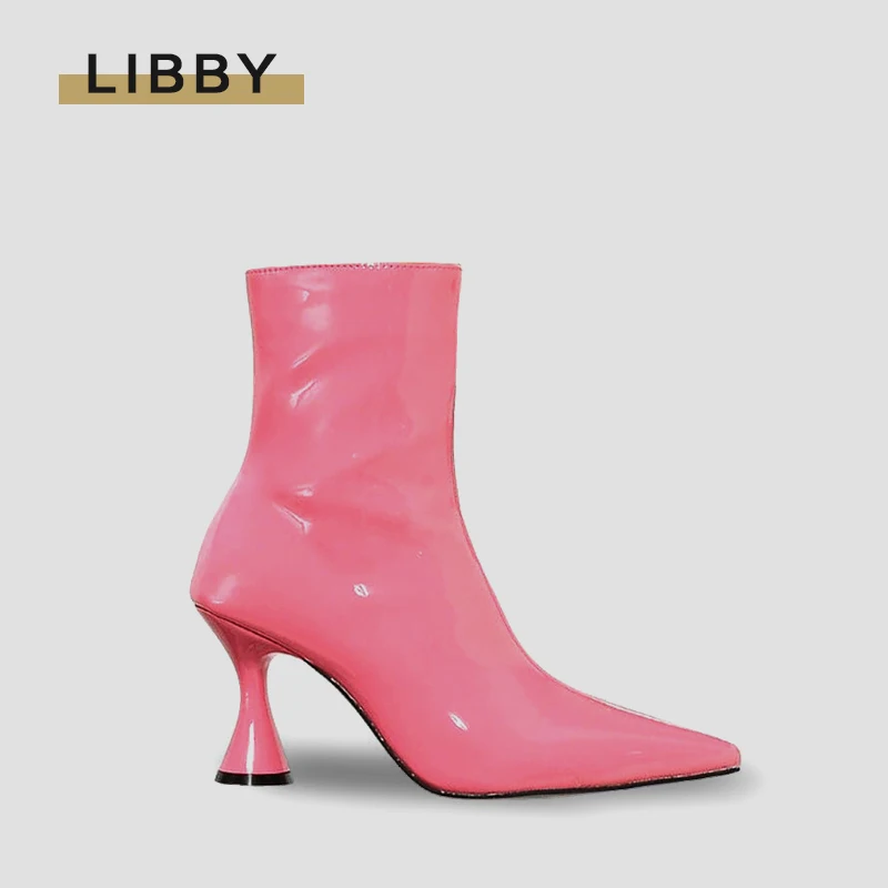 2022 Women Ankle Boots Patent Leather Fashion Thin High Heels Candy Color Shoes Pointed Toe Side Zipper High Heel Ankle Boots
2022 Women Ankle Boots Patent Leather Fashion Thin High Heels Candy Color Shoes Pointed Toe Side Zipper High Heel Ankle Boots