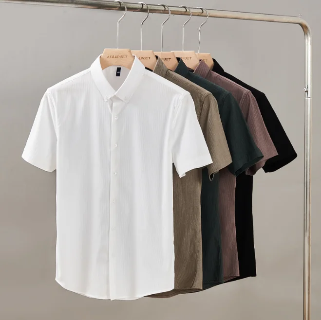 Men's business casual slim fit no ironing high-end summer new half-sleeved white shirt shirt men's t-shirt
Men's business casual slim fit no ironing high-end summer new half-sleeved white shirt shirt men's t-shirt