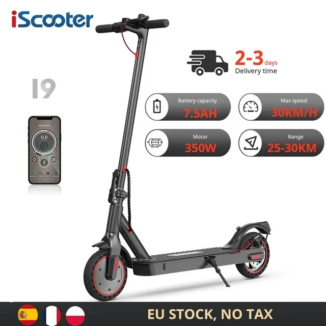 Electric Scooter iScooter i9 Brand New 8.5 Inch Pneumatic Tire 350W 30 KM/H Adult Electric Scooter with APP 3 Speed Foldable
Electric Scooter iScooter i9 Brand New 8.5 Inch Pneumatic Tire 350W 30 KM/H Adult Electric Scooter with APP 3 Speed Foldable