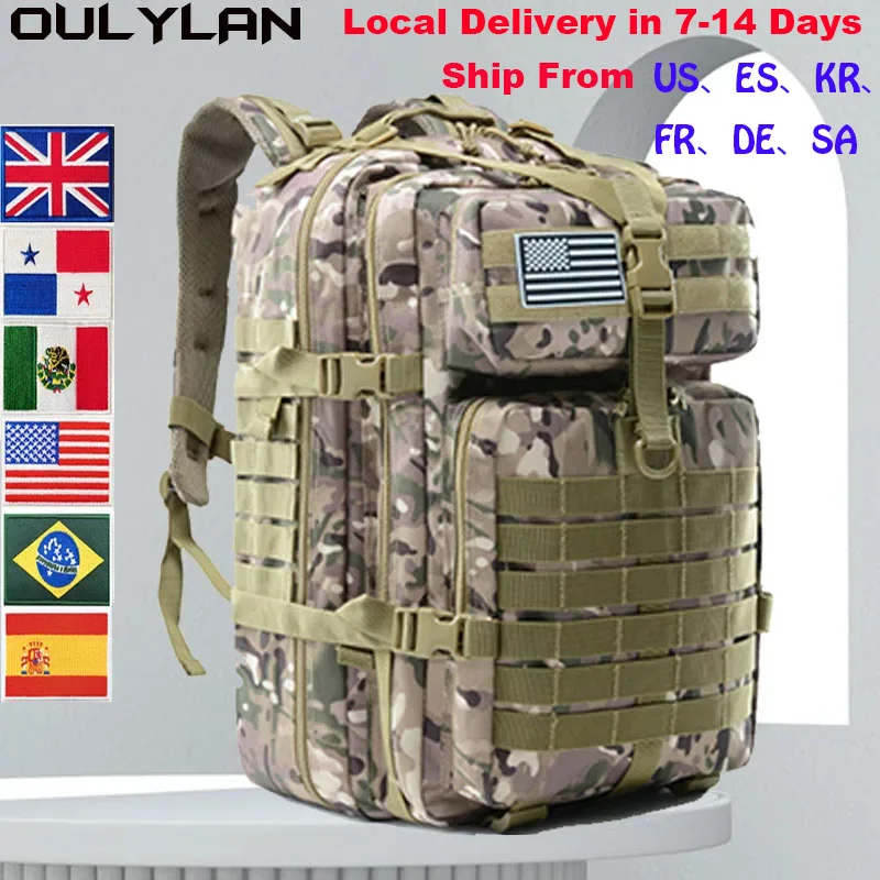 

Oulylan Army Outdoor 30L/50L Tactical Backpack Men 900D Nylon Military Hiking Waterproof Rucksacks Camping Trekking Hunting Bag