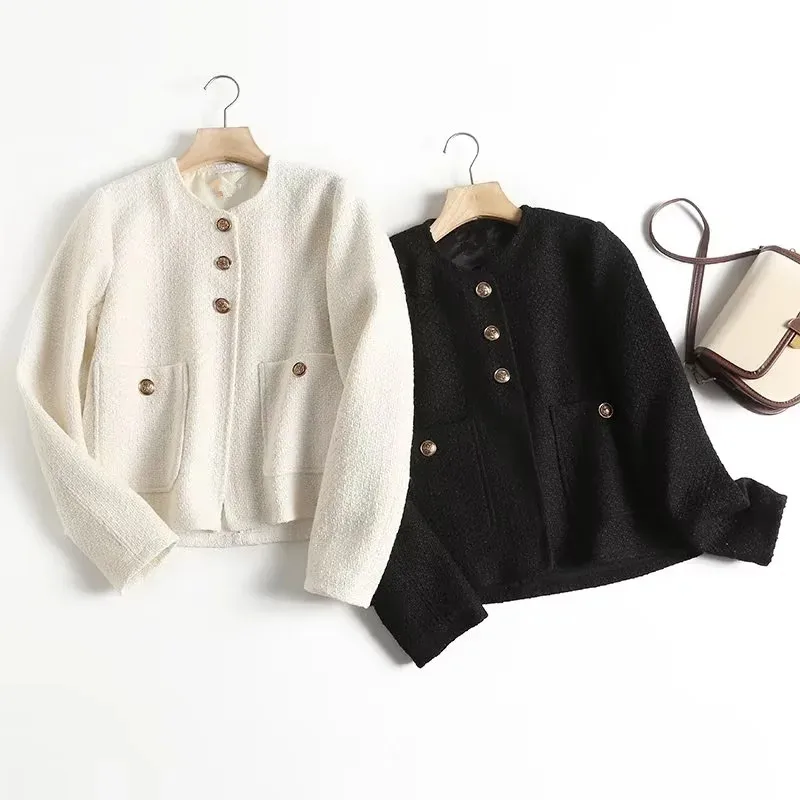 Jenny&Dave 2024 England Style Fashion Simple Texture Gold Single Breasted Woolen Jacket Women
Jenny&Dave 2024 England Style Fashion Simple Texture Gold Single Breasted Woolen Jacket Women