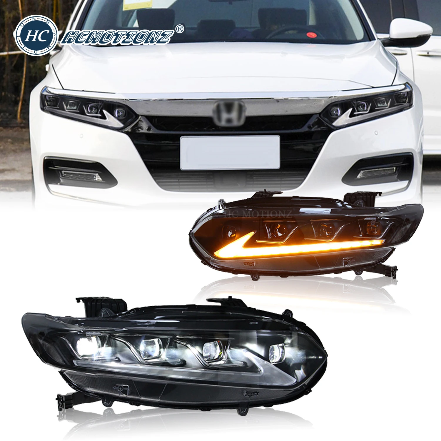 HCMOTIONZ Full LED Headlights Assembly for Honda Accord 10th Gen 2018 2019 2020 2021 Car Styling Front Lamps with Red Demon Eye
HCMOTIONZ Full LED Headlights Assembly for Honda Accord 10th Gen 2018 2019 2020 2021 Car Styling Front Lamps with Red Demon Eye