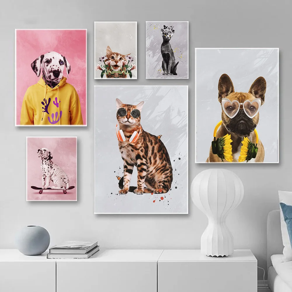 Nursery Wall Art Canvas Posters Print Cartoon Funny Cat And Dog Painting Nordic Fashion Modern Style Pictures Kids Bedroom Decor
Nursery Wall Art Canvas Posters Print Cartoon Funny Cat And Dog Painting Nordic Fashion Modern Style Pictures Kids Bedroom Decor