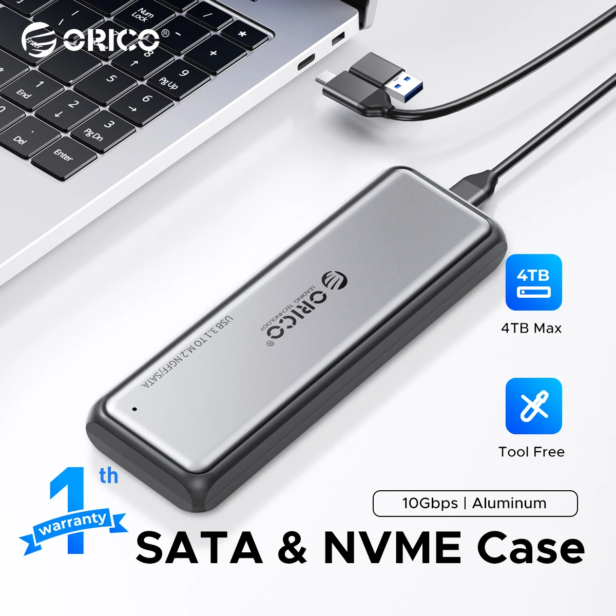 ORICO M.2 NVMe/SATA SSD Enclosure Case 10Gbps Tool-free M2 SSD Enclosure Dual Protocol Solid-State Drive Case for PS4 Laptop
ORICO M.2 NVMe/SATA SSD Enclosure Case 10Gbps Tool-free M2 SSD Enclosure Dual Protocol Solid-State Drive Case for PS4 Laptop