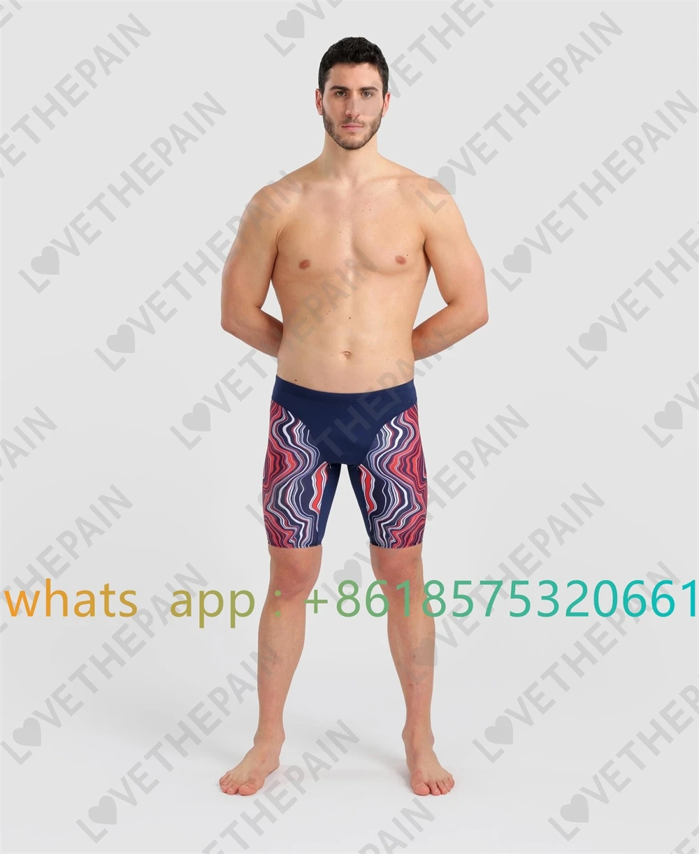 

2023 Men's Tight Surf Shorts Beach Swimming Jammers Trunks Breathable Swimwear Jammer Gym Swim Run Athletic Training Swim Pants