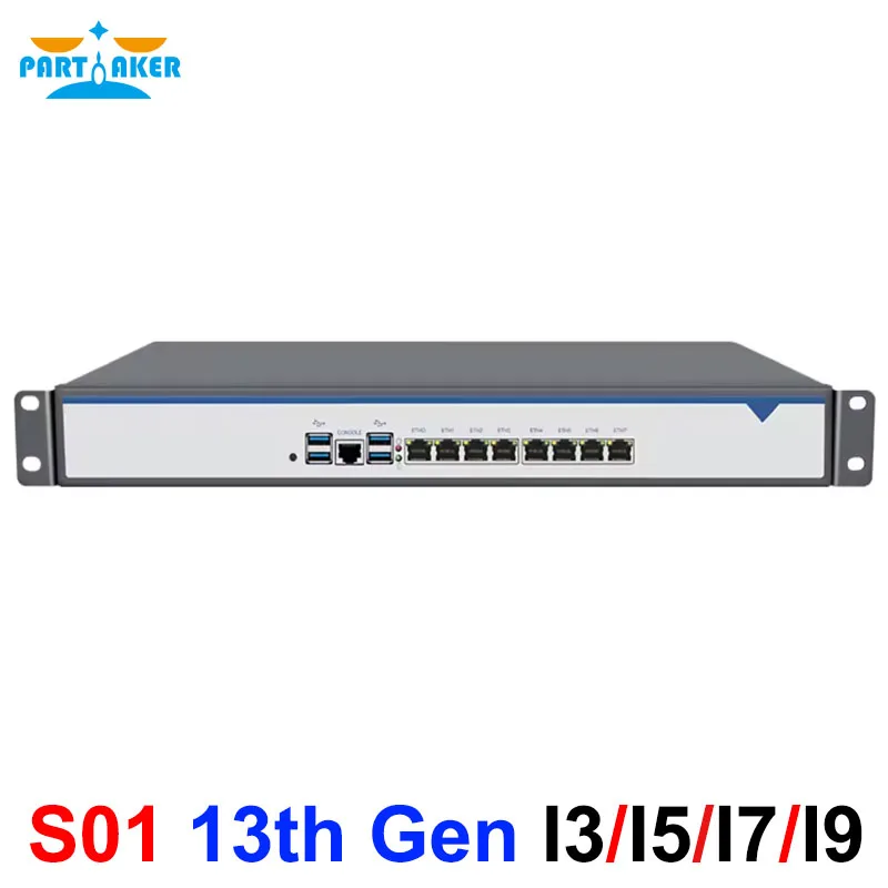 

19 inch 1U Firewall Server B760 With LGA 1700 i9 13900 i7 13700 i5 13400 DDR5 Ram i226 M.2 SSD 8 x I226 LAN pfSense OPNsense