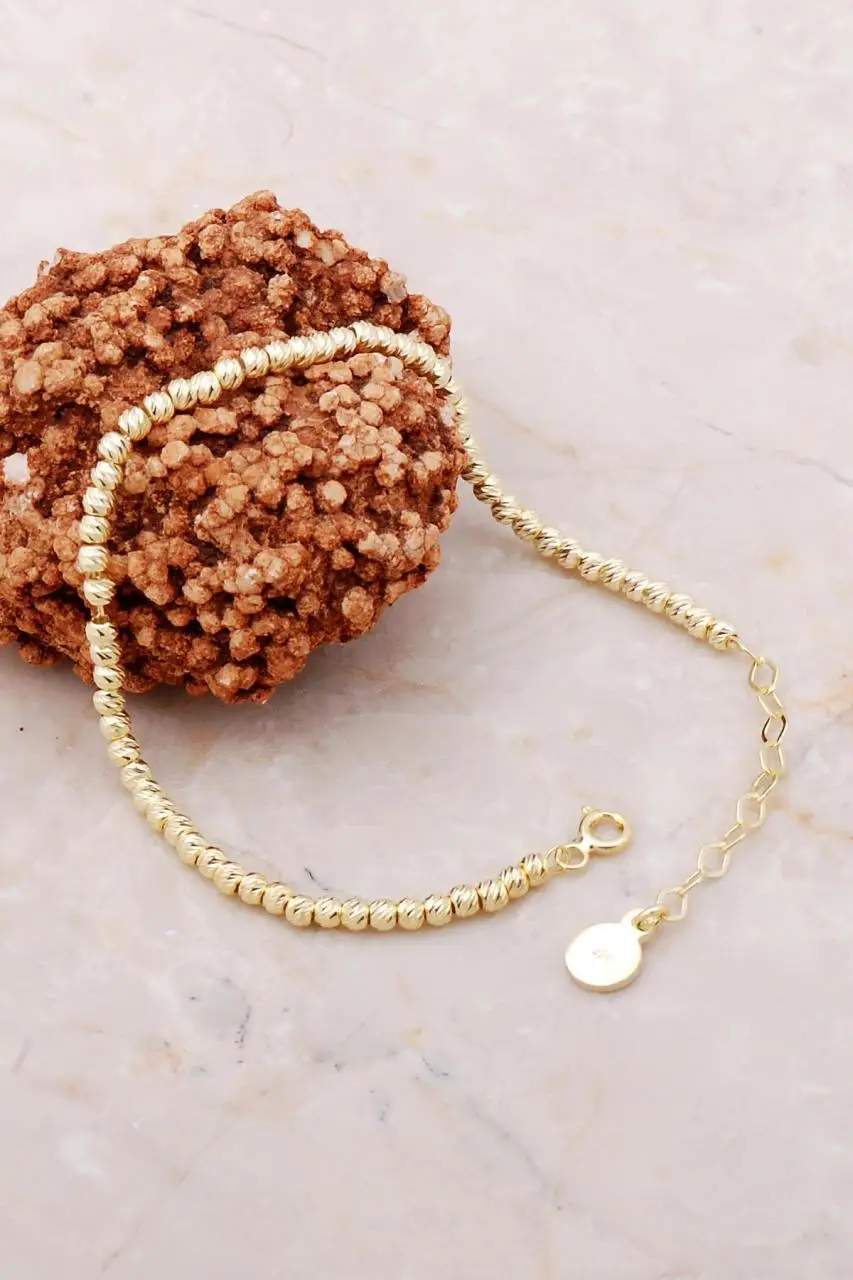 Genuine Real 925 Sterling Silver Dainty Golden Color Beaded Bracelet Delicate Lovely Bracelet Gift for Her Women Birthday Gift
Genuine Real 925 Sterling Silver Dainty Golden Color Beaded Bracelet Delicate Lovely Bracelet Gift for Her Women Birthday Gift