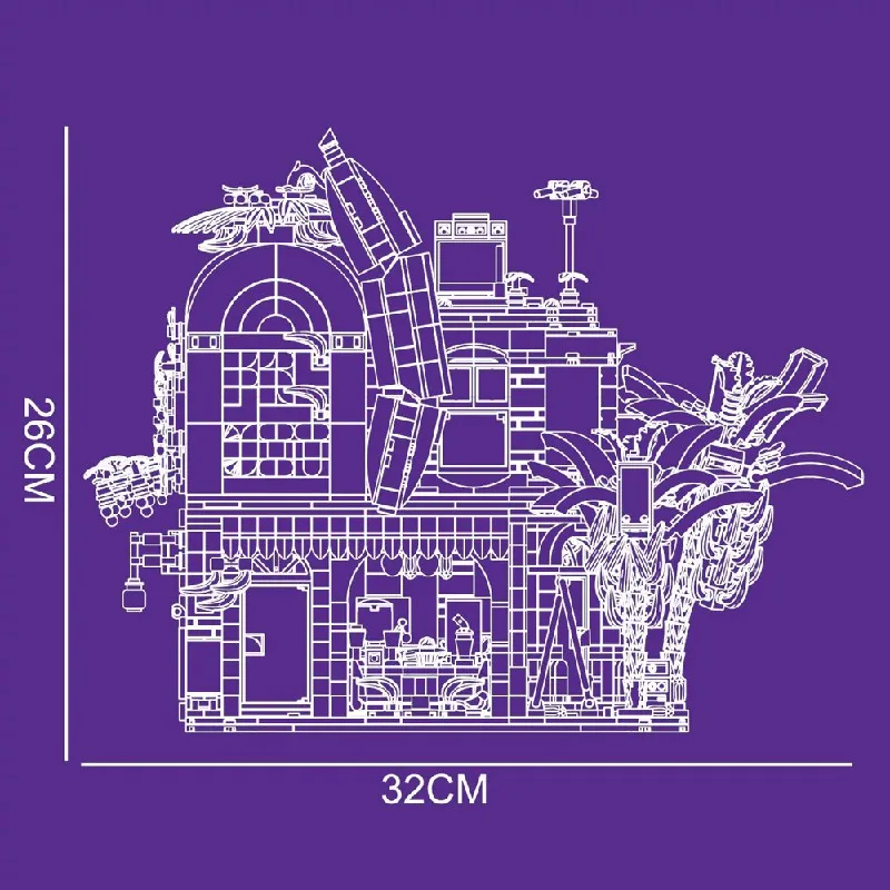 2165PCS Banana Shop House Building Set,City Store Architecture Modular Building Block Assembly Model Kit, Toys Gifts For Adult 2165PCS Banana Shop House Building Set,City Store Architecture Modular Building Block Assembly Model Kit, Toys Gifts For Adult