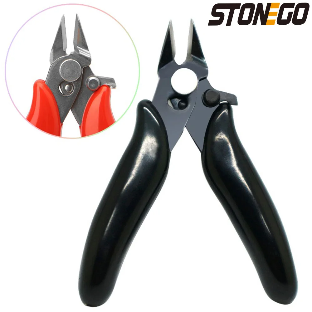 STONEGO Diagonal Pliers Mini Wire Flush Cutter 3.5 Inch Micro Diagonal Cutting Plier Wires Insulating Rubber Handle Model Pliers
STONEGO Diagonal Pliers Mini Wire Flush Cutter 3.5 Inch Micro Diagonal Cutting Plier Wires Insulating Rubber Handle Model Pliers