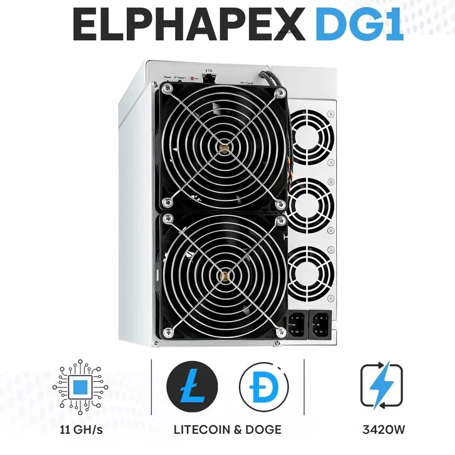 Новинка, Распродажа со скидкой, Майнер Elphapex DG1 11Gh/s 3420W Dogecoin Litecoin ASIC
Новинка, Распродажа со скидкой, Майнер Elphapex DG1 11Gh/s 3420W Dogecoin Litecoin ASIC
