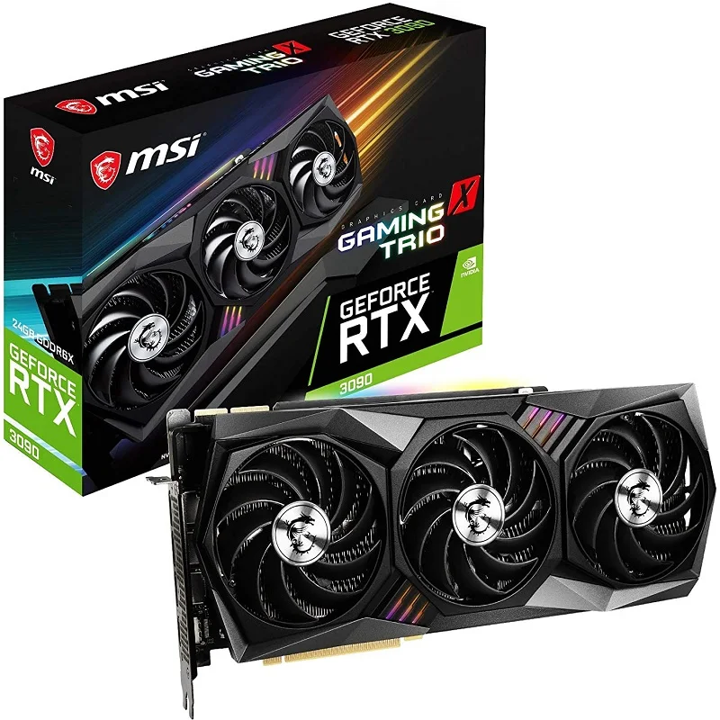 M S I NVIDIA GEFORCE RTX3090 GAMING X TRIO видеокарта с 24 ГБ GDDR6X высокая производительность
M S I NVIDIA GEFORCE RTX3090 GAMING X TRIO видеокарта с 24 ГБ GDDR6X высокая производительность