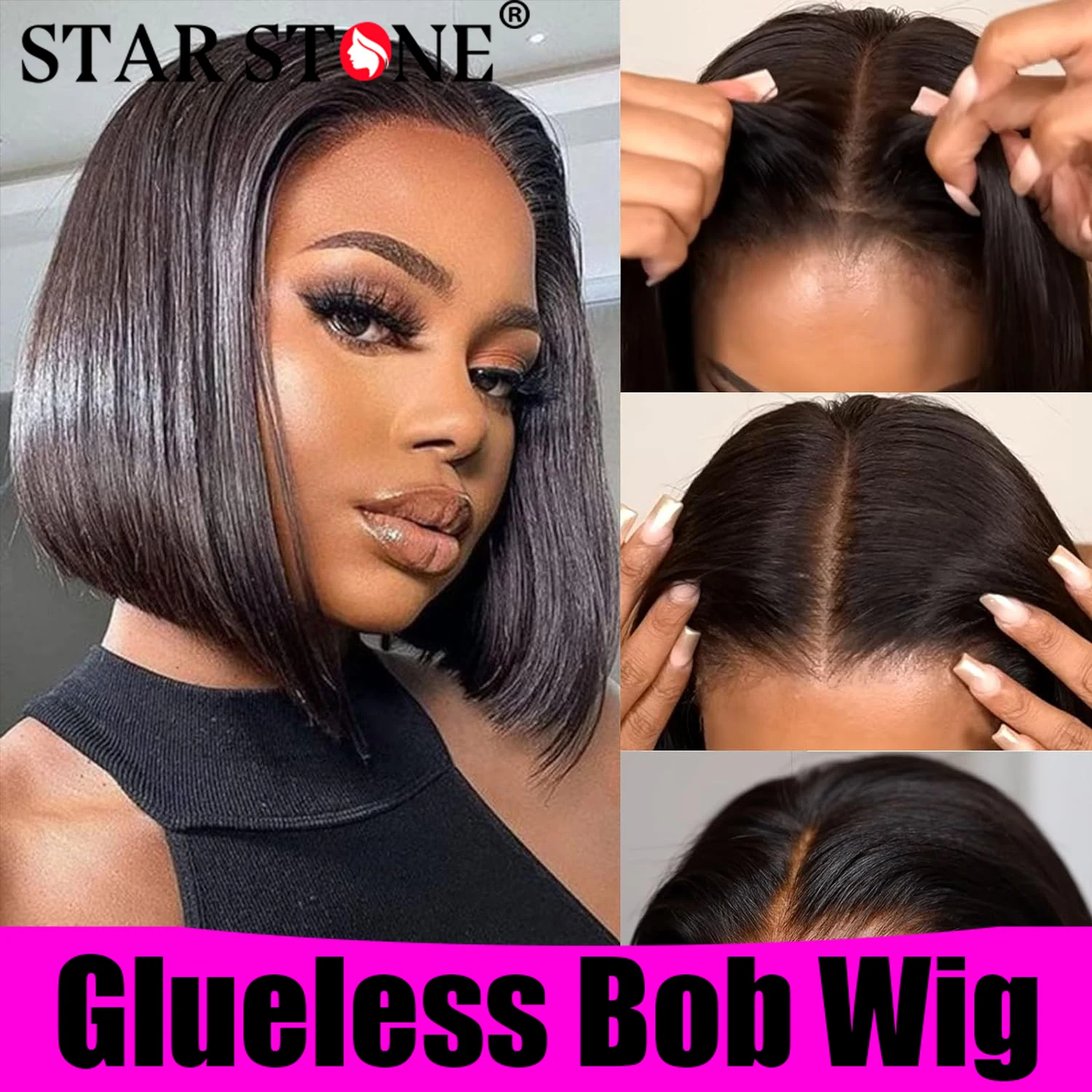 

Straight Bob Wig For Women Glueless Wig Human Hair Ready To Wear HD Transparent 6X4 4X4 Lace Closure Baby Hair Wigs Human Hair