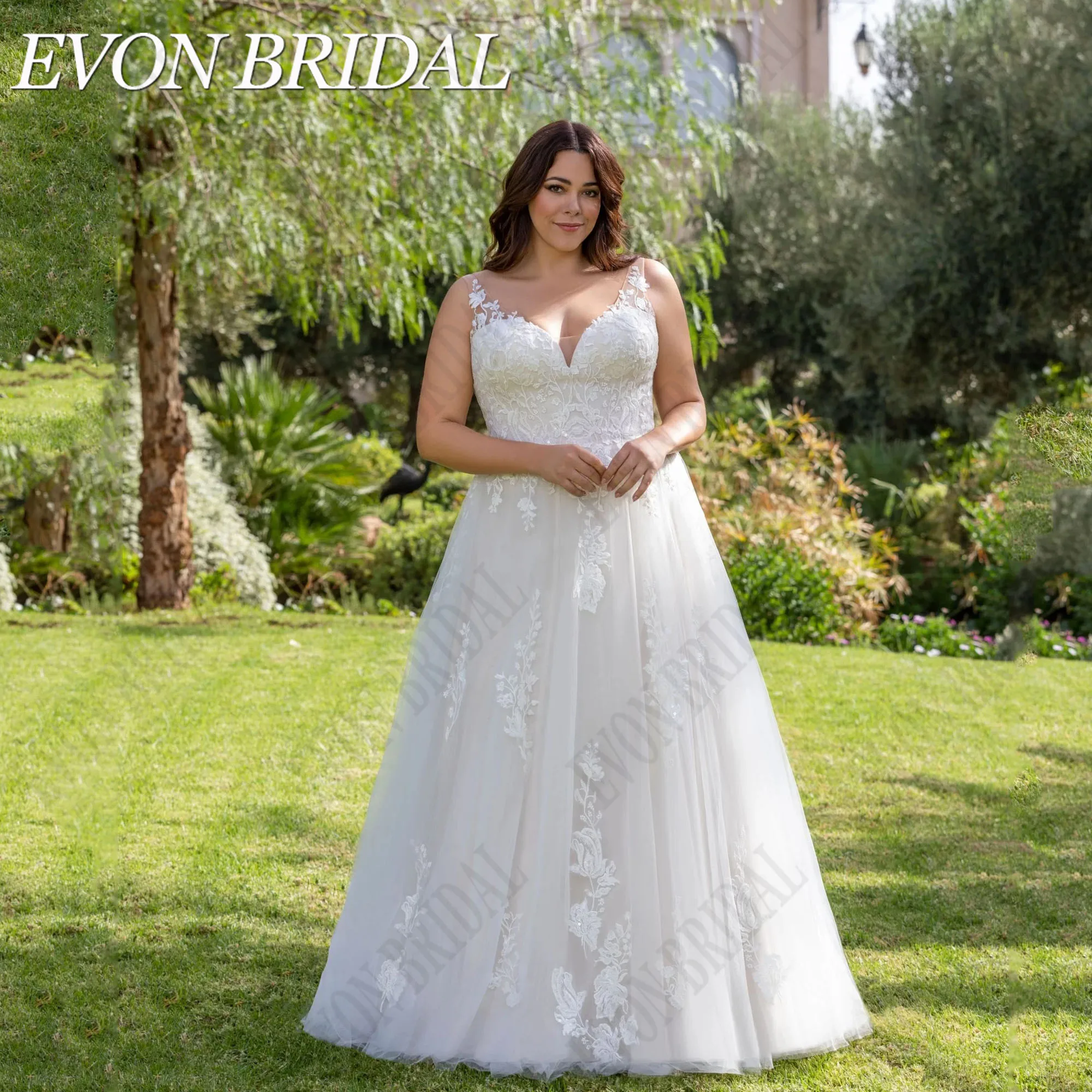 EVON BRIDAL V-Neck Elegant Wedding Dresses Plus Size Woman A-Line Applique Bride Gowns Sequined Sleeveless Robe De Mariée 2024
EVON BRIDAL V-Neck Elegant Wedding Dresses Plus Size Woman A-Line Applique Bride Gowns Sequined Sleeveless Robe De Mariée 2024