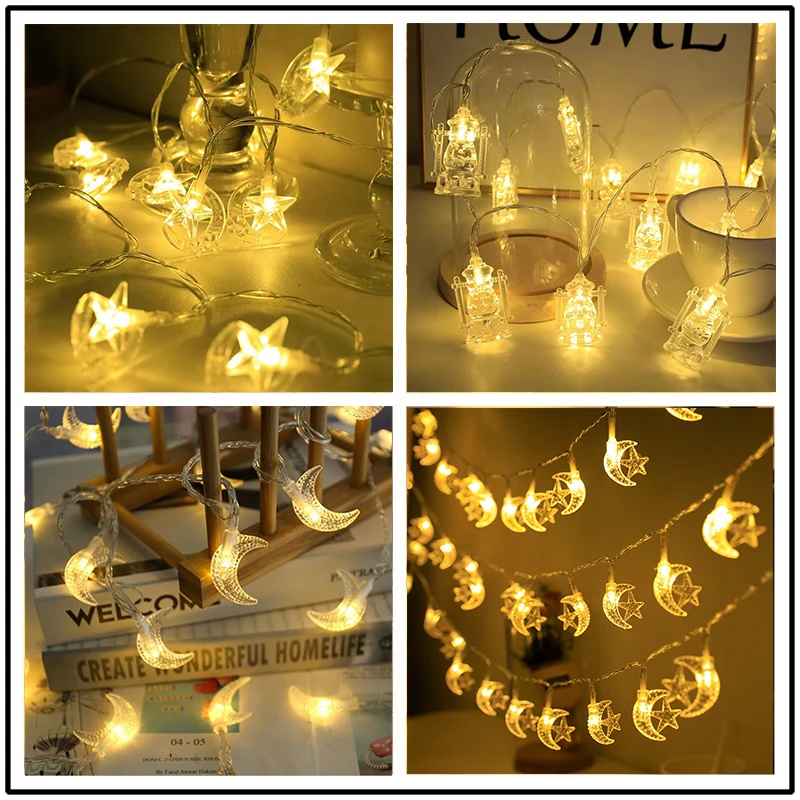 10LED Star Moon Led Curtain Garland String Light EID Mubarak Ramadan Kareem Decor for Home Islam Muslim Event Party Supplies
10LED Star Moon Led Curtain Garland String Light EID Mubarak Ramadan Kareem Decor for Home Islam Muslim Event Party Supplies