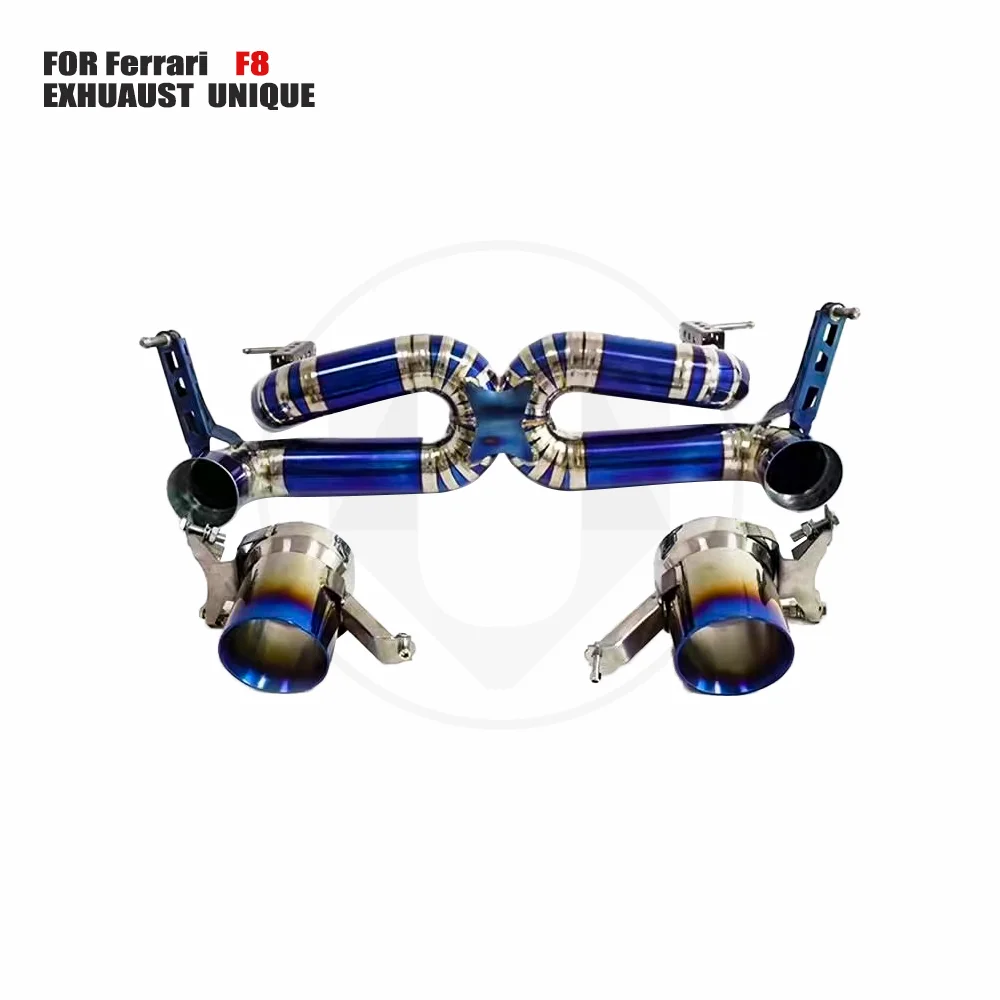 UNIQUE Titanium Alloy Exhaust Manifold Downpipe Is Suitable For Ferrari F8 3.9T New 2018 Auto Modification Electronic Valve
UNIQUE Titanium Alloy Exhaust Manifold Downpipe Is Suitable For Ferrari F8 3.9T New 2018 Auto Modification Electronic Valve