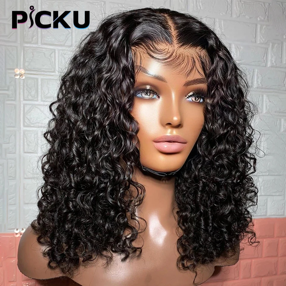 PICKU Short Bob Water Wave Lace Wig For Women Brazilian 13x1 5x1 T Part Curly Human Hair Wig Loose Deep Wave frontal Wig Remy
PICKU Short Bob Water Wave Lace Wig For Women Brazilian 13x1 5x1 T Part Curly Human Hair Wig Loose Deep Wave frontal Wig Remy