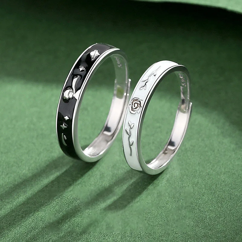 925 Sterling Silver Prince And Rose Couple Opening Romantic Rings Set For Women Men Fashion Trend Jewelry Giftt
925 Sterling Silver Prince And Rose Couple Opening Romantic Rings Set For Women Men Fashion Trend Jewelry Giftt