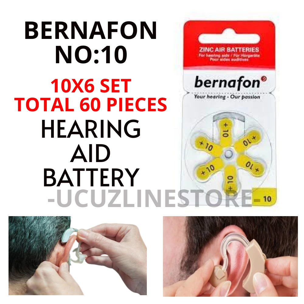 Bernafon Hearing aid earphone battery No:10 earphones hearing battery quality battery free shipping (10x6 sets = 60 PCs)
Bernafon Hearing aid earphone battery No:10 earphones hearing battery quality battery free shipping (10x6 sets = 60 PCs)